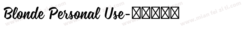 Blonde Personal Use字体转换